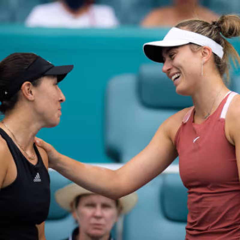 Jessica Pegula and Paula Badosa, in 2024. Photo: gettyimages