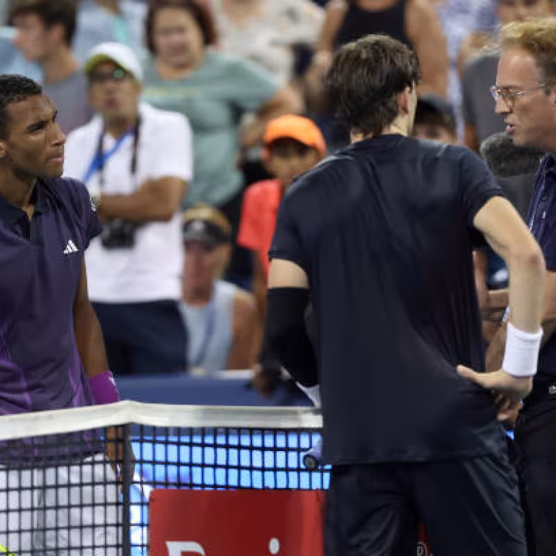 Controversy between Draper and Auger-Aliassime at Cincinnati 2024. Photo: gettyimages