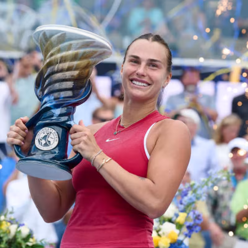 Aryna Sabalenka in the WTA Cincinnati 2024. Photo: Getty