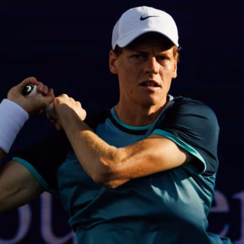 Jannik Sinner, during his victory over Zverev. Source: Getty