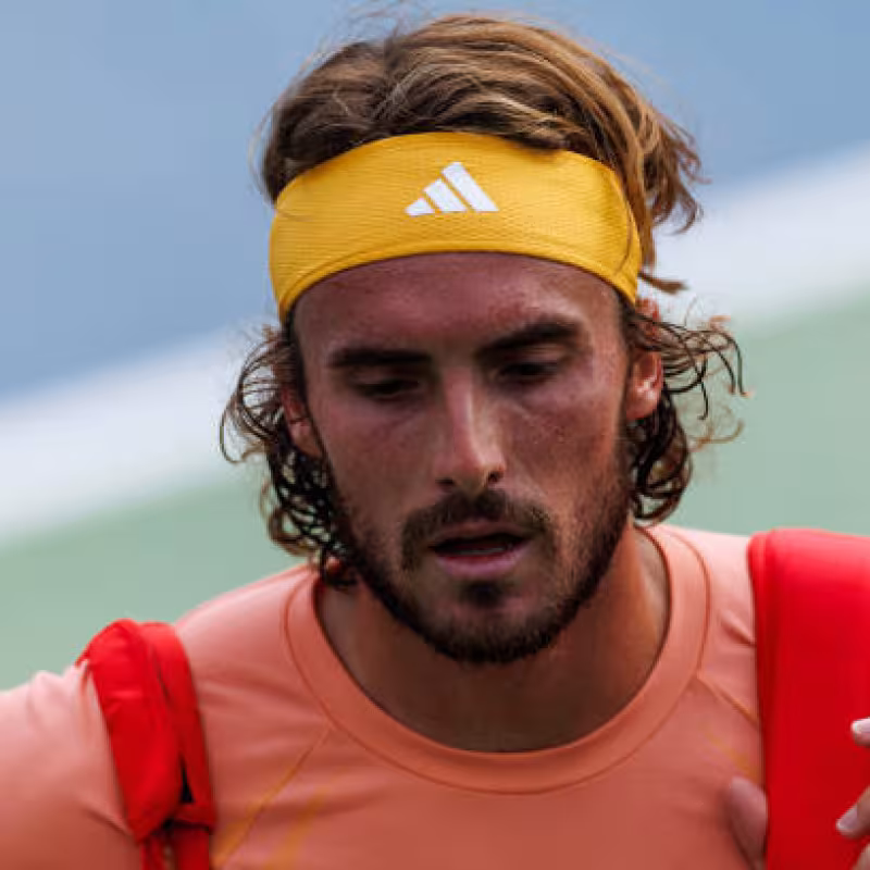 Stefanos Tsitsipas at the US Open 2024. Photo: Getty