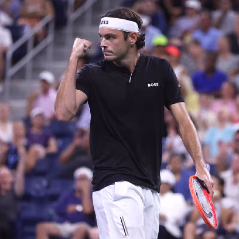 Taylor Fritz advances at the US Open 2024. Photo: Getty.