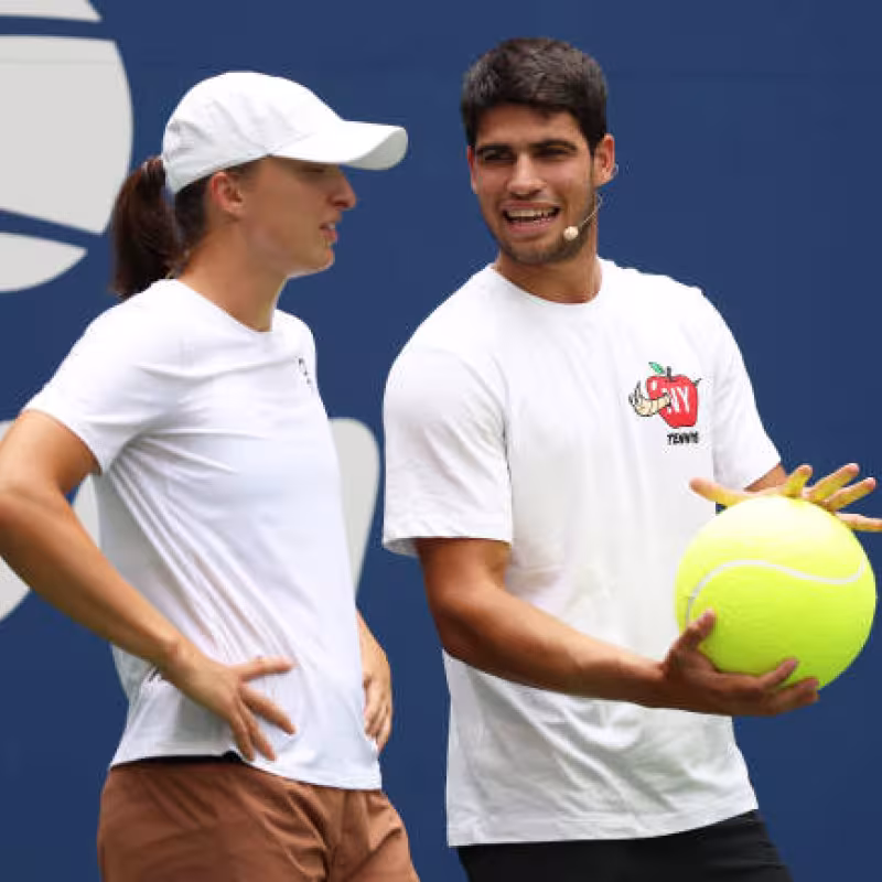 Swiatek and Alcaraz, highest-paid tennis players. Photo: gettyimages