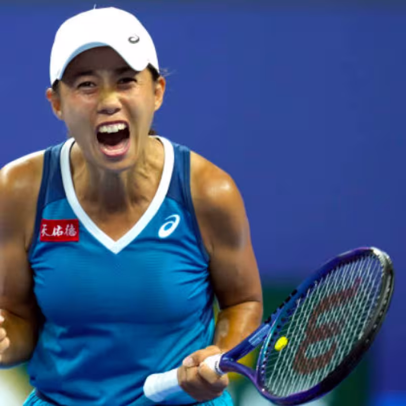 Shuai Zhang's Joy after Ending her 24-Match Losing Streak. Source: Getty