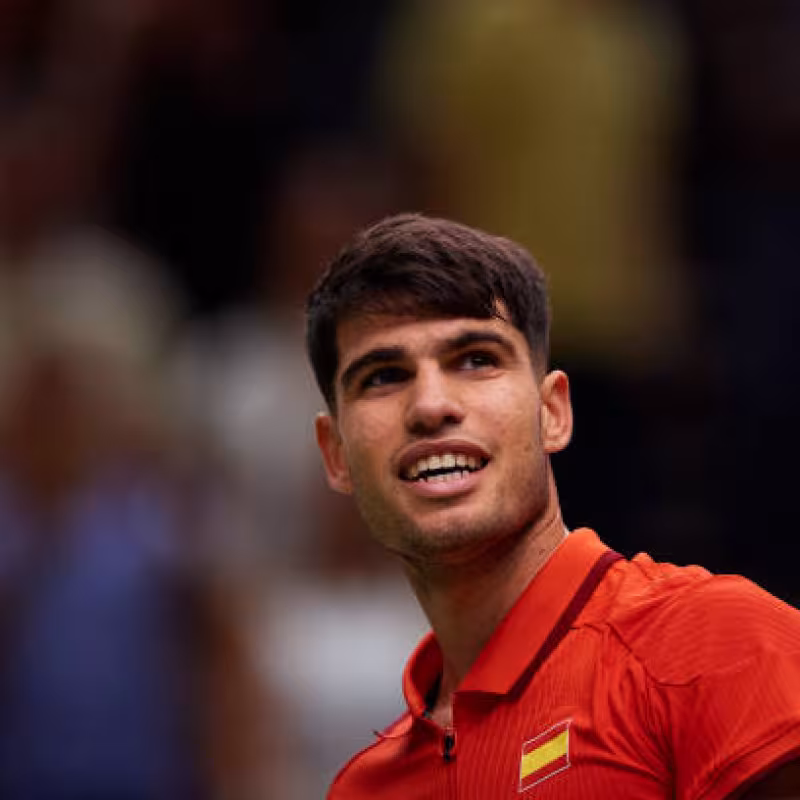 Carlos Alcaraz, prepared to compete in the Laver Cup 2024. Photo: Getty