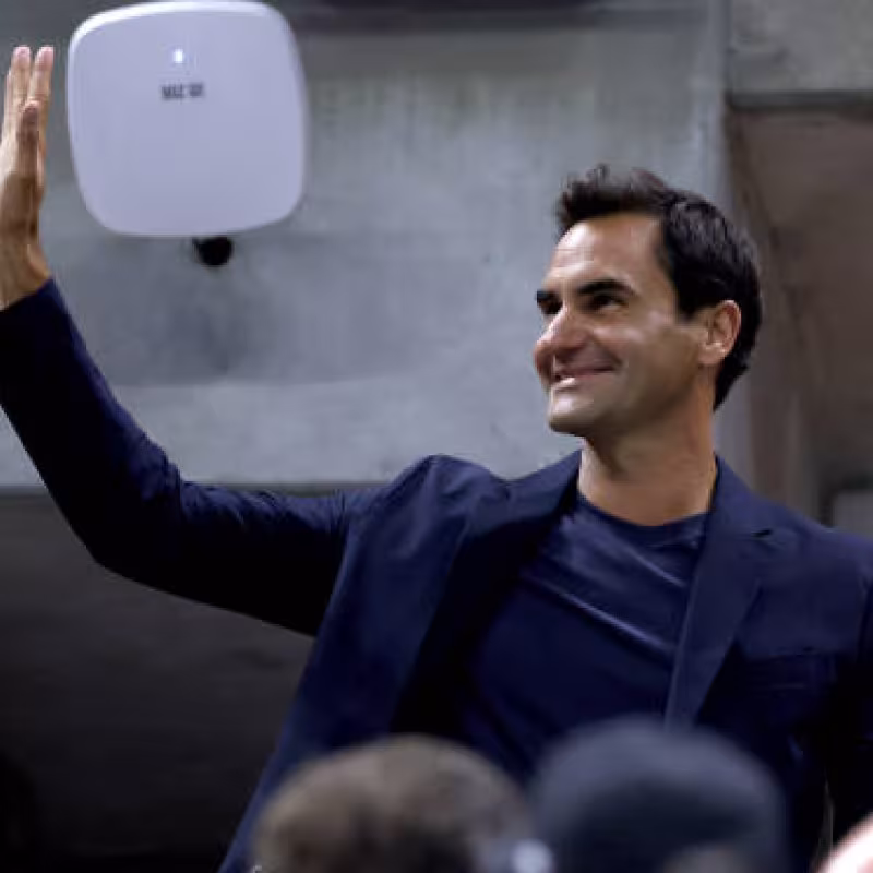 Roger Federer at the US Open 2024. Photo: Getty