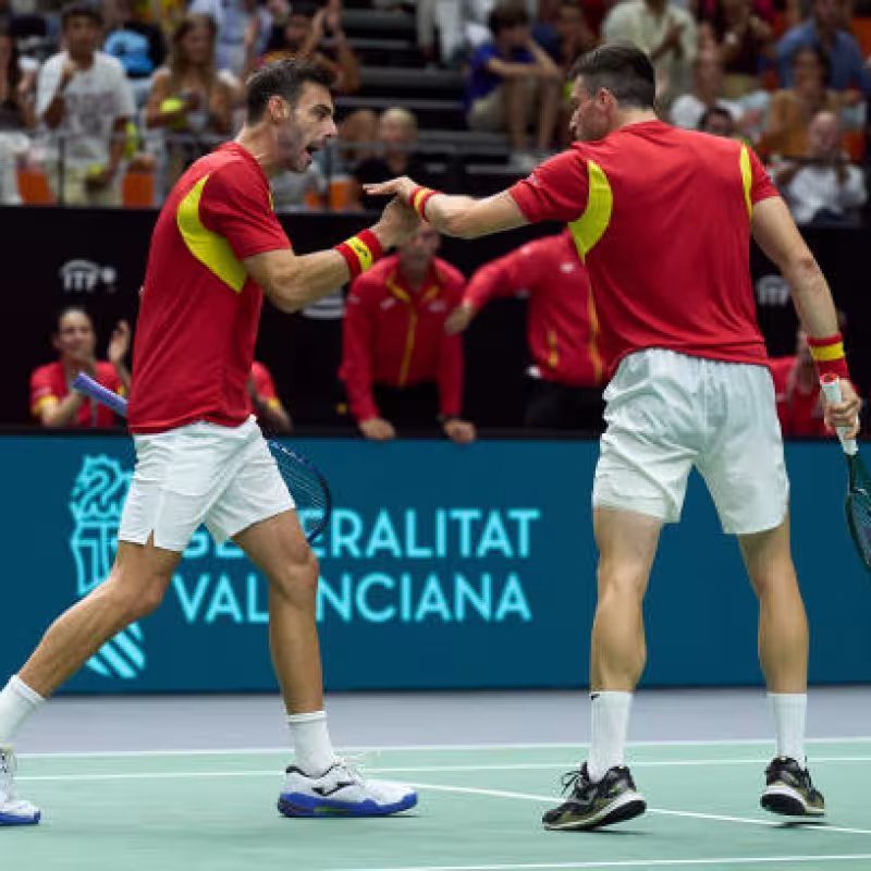 Marcel Granollers and Pedro Martínez in Davis Cup 2024. Photo: gettyimages.