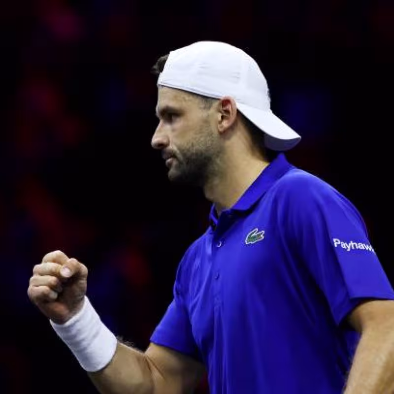 Grigor Dimitrov at the Laver Cup 2024. Photo: Getty.