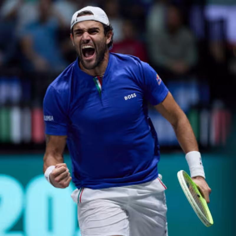 Matteo Berrettini at the 2024 Davis Cup. Photo: Getty