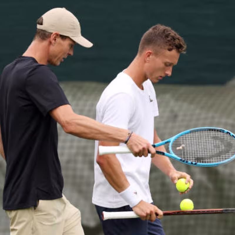 Tomas Berdych and Jiri Lehecka in 2023. Photo: Getty