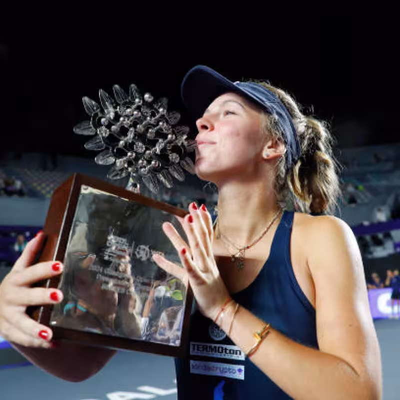 Magdalena Frech, champion at the WTA Guadalajara 2024. Photo: Getty