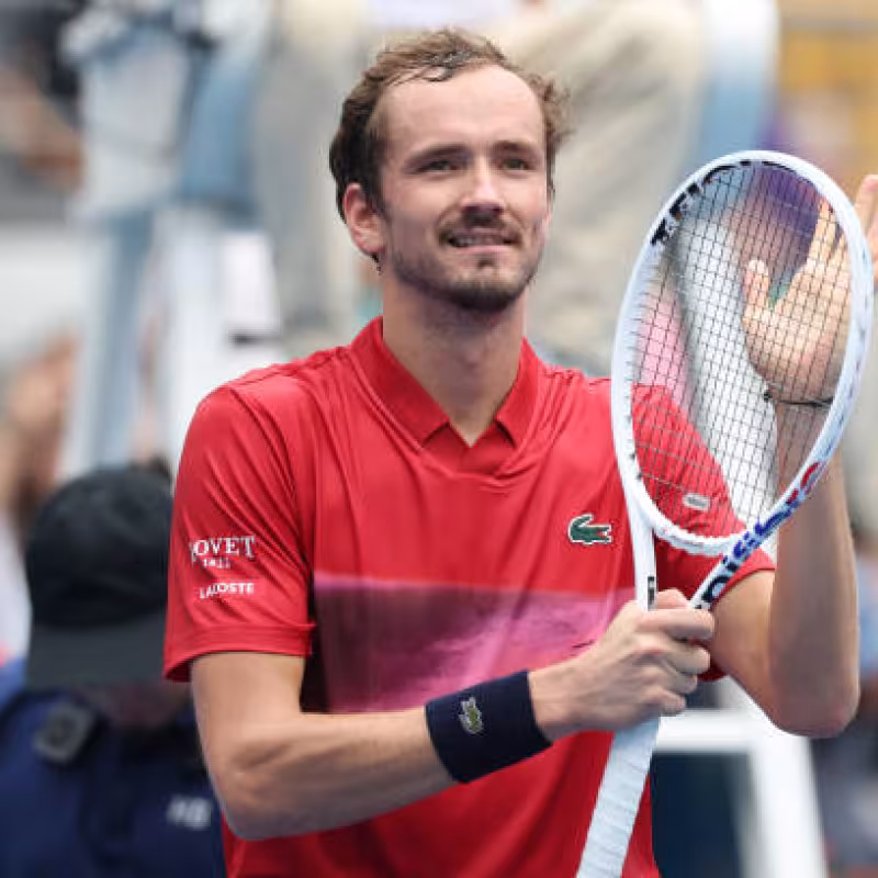 Daniil Medvedev, following his victory over Monfils. Source: Getty