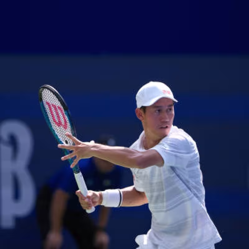Kei Nishikori in Chengdu 2024. Photo: Getty