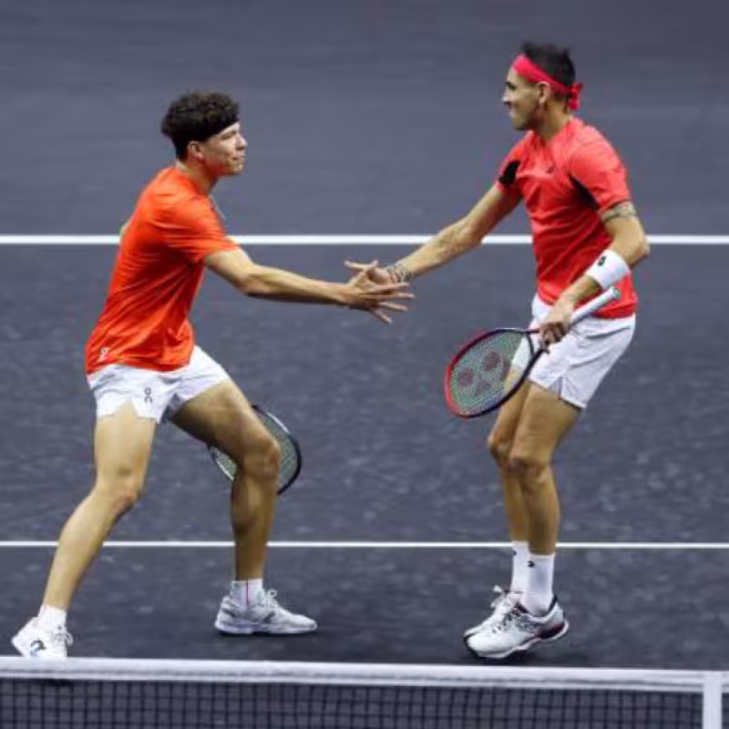 Ben Shelton and Alejandro Tabilo at the Laver Cup 2024. Photo: Getty