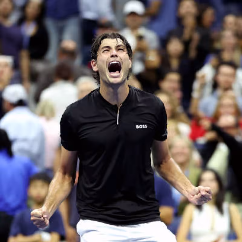 Taylor Fritz in the final of the US Open 2024. Photo: Getty