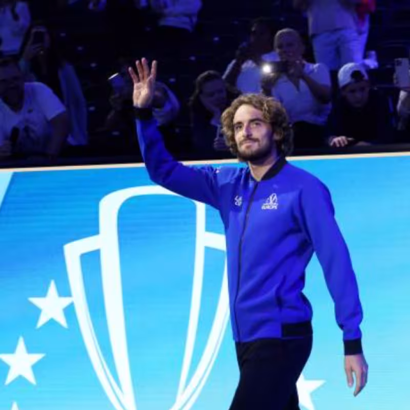 Stefanos Tsitsipas at the Laver Cup 2024. Photo: Getty