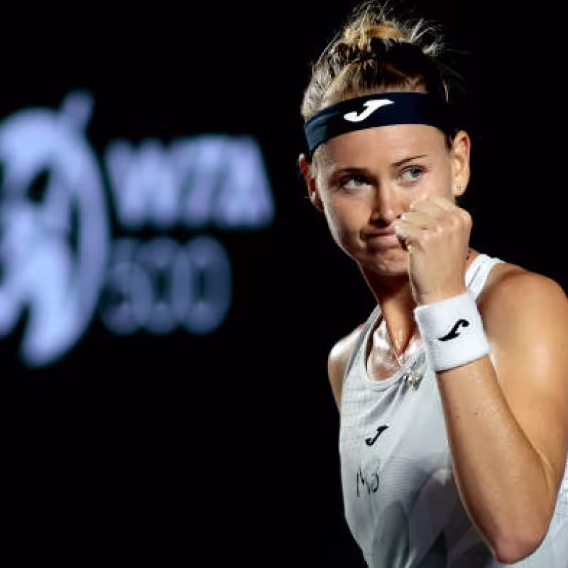 Marie Bouzkova at the WTA Guadalajara 2024. Photo: Getty