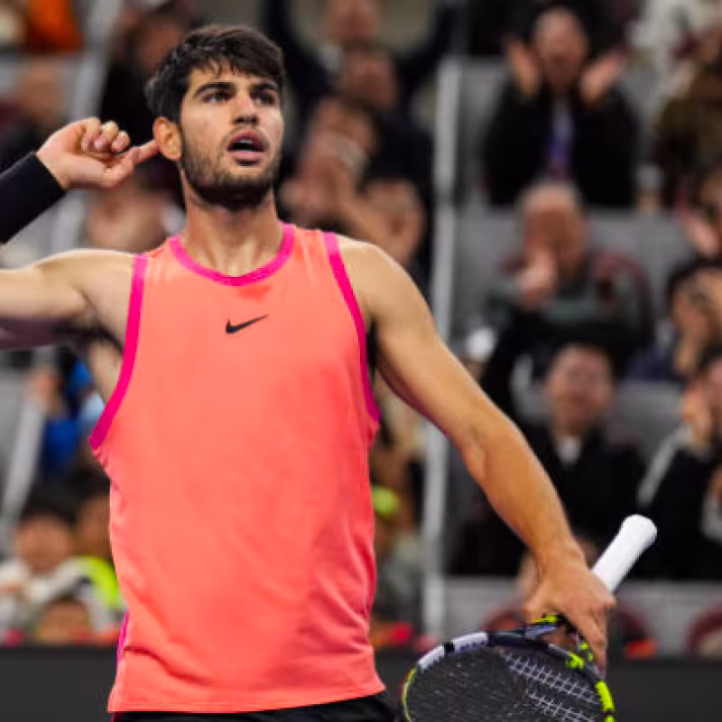 Schedule and where to watch Carlos Alcaraz on TV and online in the quarterfinals of the ATP Shanghai 2024. Source: Getty