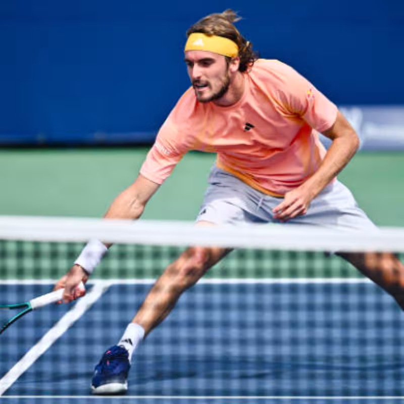 Stefanos Tsitsipas got back at Ken Nishikori in Shanghai. Source: Getty