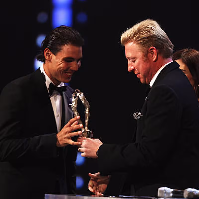 Rafa Nadal and Boris Becker. Photo: Getty.