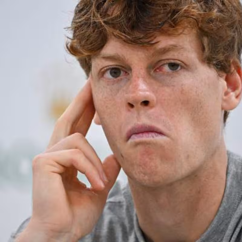 Jannik Sinner in a press conference at the Shanghai Masters 2024. Photo: Getty