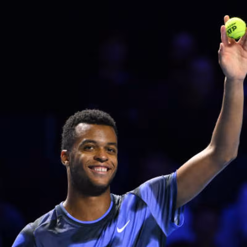 Giovanni Mpetshi Perricard in Basel 2024. Photo: Getty