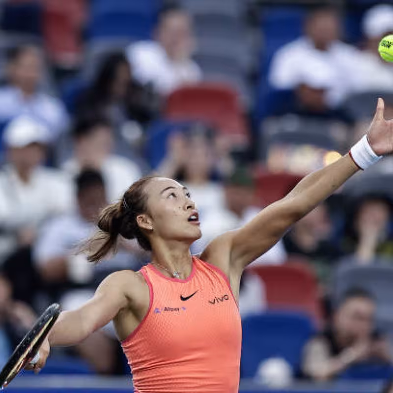 Qinwen Zheng at the WTA Wuhan 2024. Photo: Getty