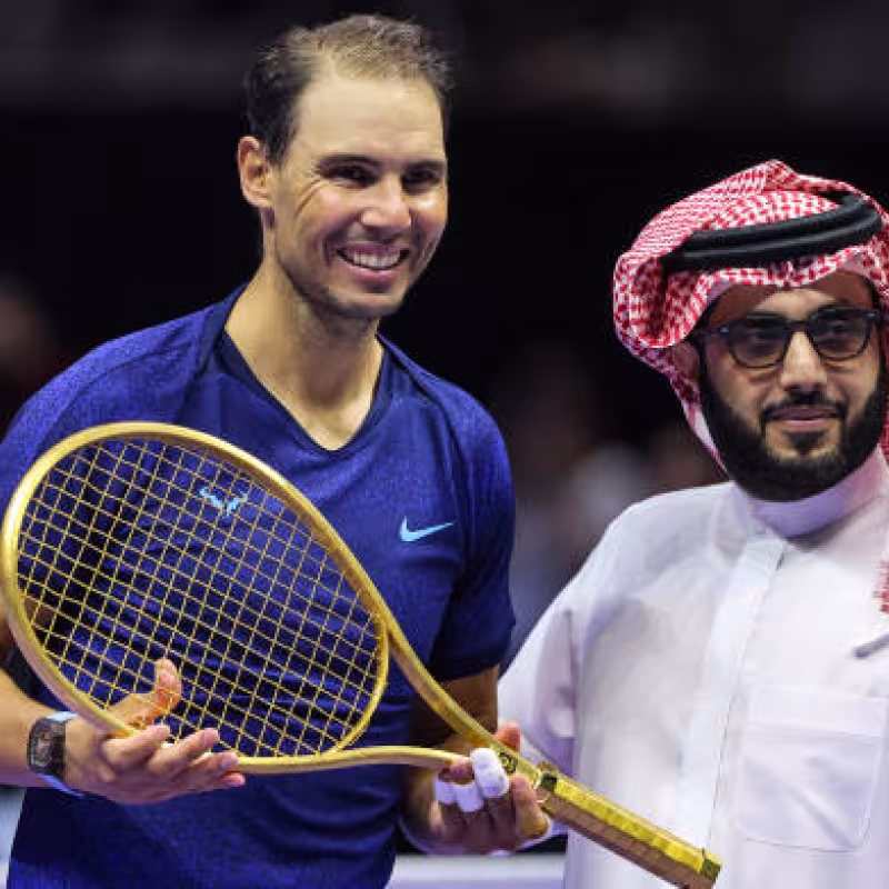 Rafa Nadal at the Six Kings Slam 2024. Photo: Getty