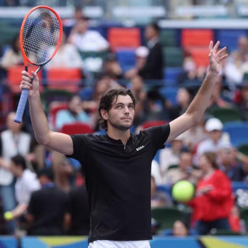 Headline: Taylor Fritz defeats Rune in Shanghai. Photo: Getty Images