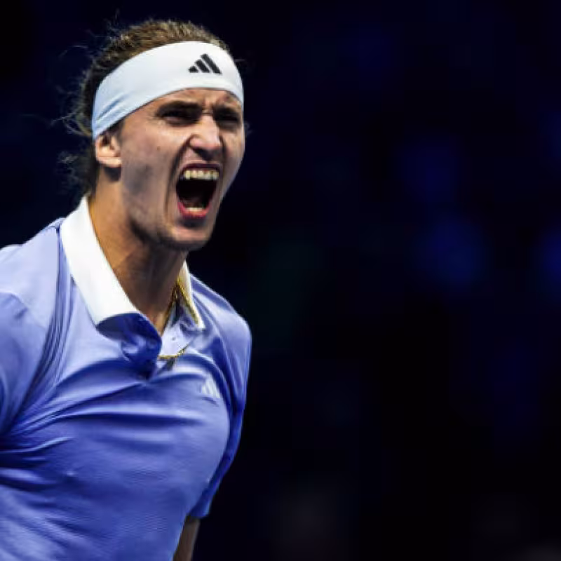 Alexander Zverev beats Casper Ruud at the ATP Finals 2024. Source: Getty