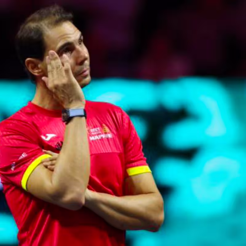 Rafa Nadal in his farewell from professional tennis. Source: Getty