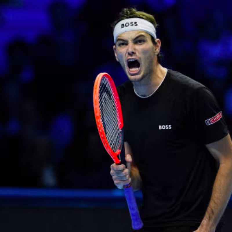 Taylor Fritz beats De Minaur at ATP Finals 2024. Source: Getty