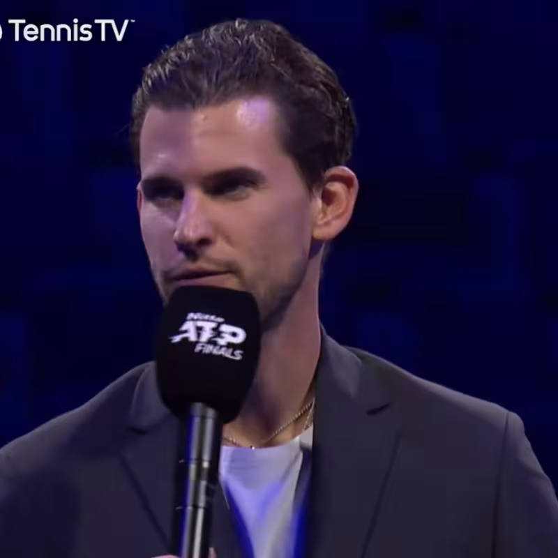 Dominic Thiem in the ATP Finals 2024. Photo: Getty