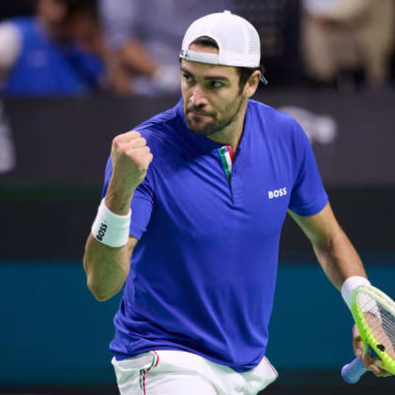 Matteo Berrettini at the 2024 Davis Cup. Photo: Getty