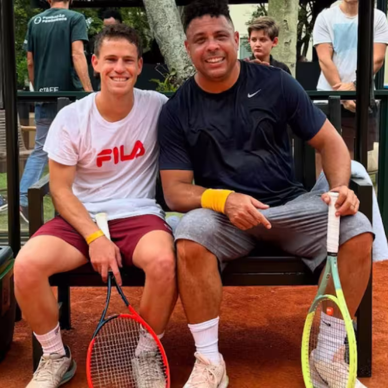 Diego Schwartzman and Ronaldo 2024. Photo: @dieschwartzman