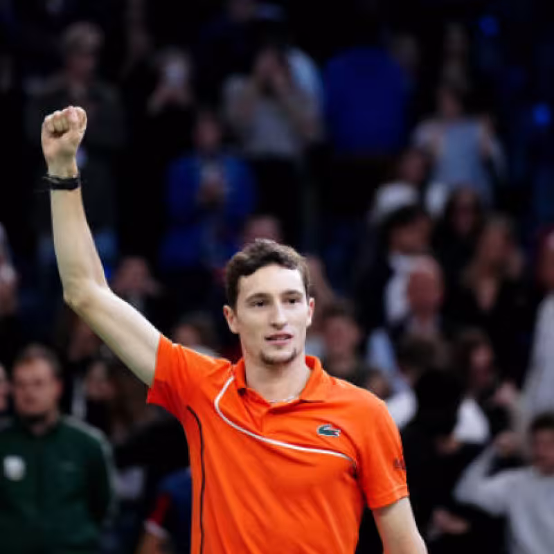 Ugo Humbert at the ATP Rolex Paris Masters 2024. Photo: Getty