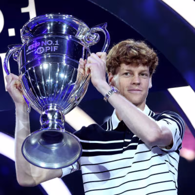 Jannik Sinner and his story as world number one. Photo: Getty