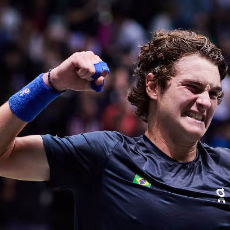 Fonseca saves a match point to defeat Landaluce. Photo: Getty