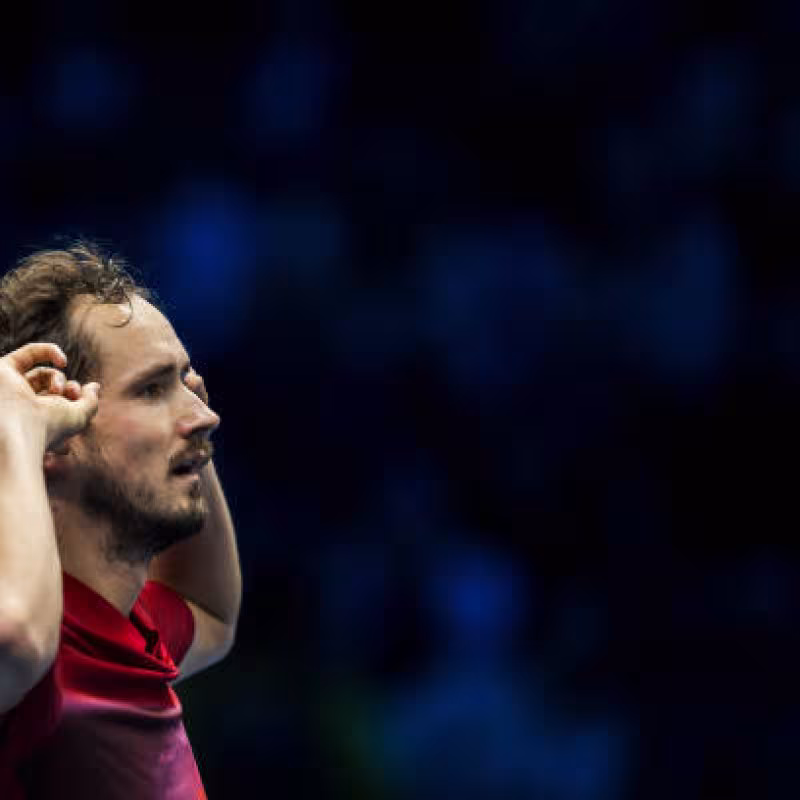 Daniil Medvedev and his already iconic celebration. Source: Getty