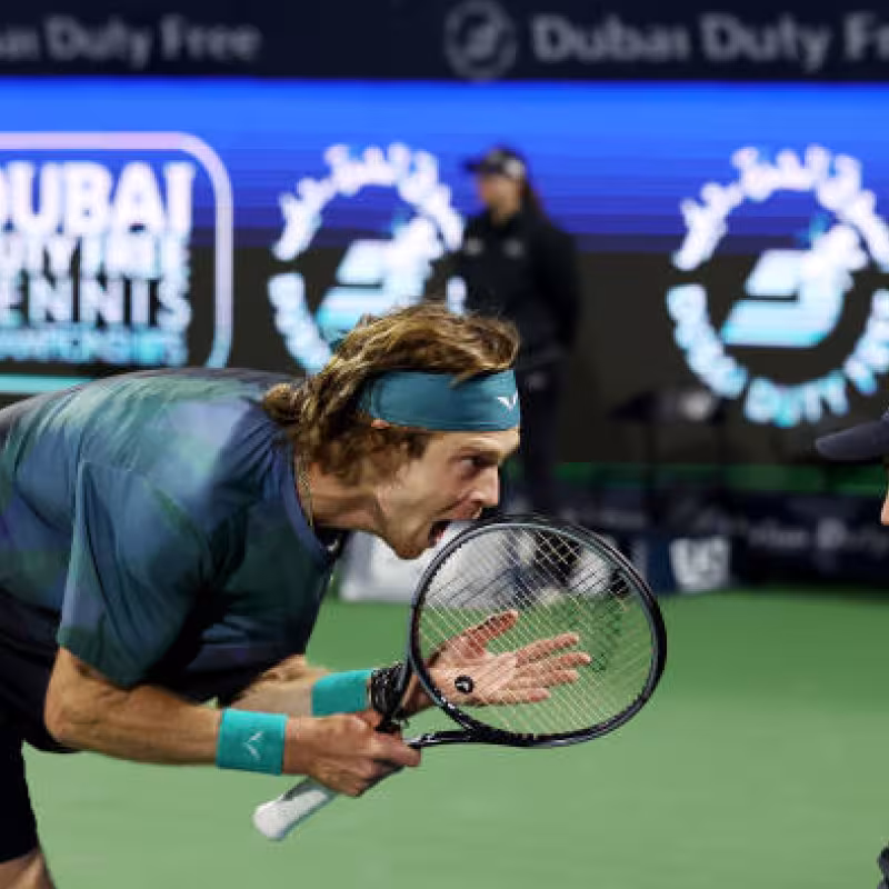 Andrey Rublev in Dubai 2024. Photo: getty