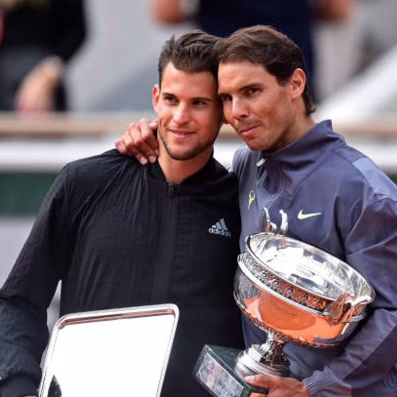 Nadal and Thiem, two of the big names who are out. Source: Getty