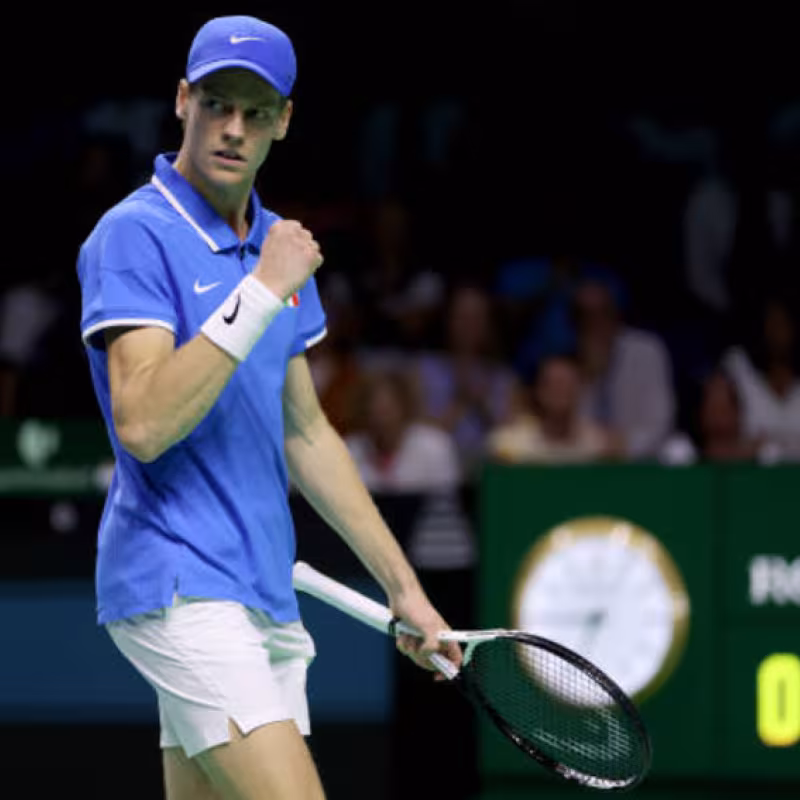 Jannik Sinner in the 2024 Davis Cup. Photo: Getty