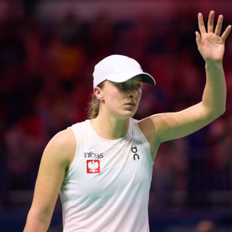 Iga Swiatek at the Billie Jean King Cup 2024. Photo: Getty