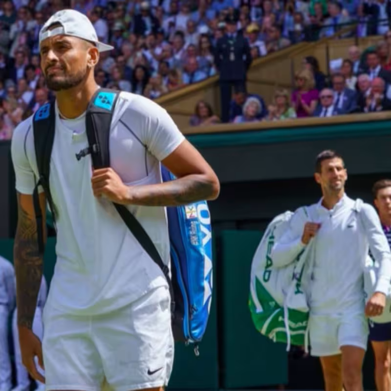 Nick Kyrgios and Novak Djokovic will play together in ATP Brisbane 2025. Source: Getty