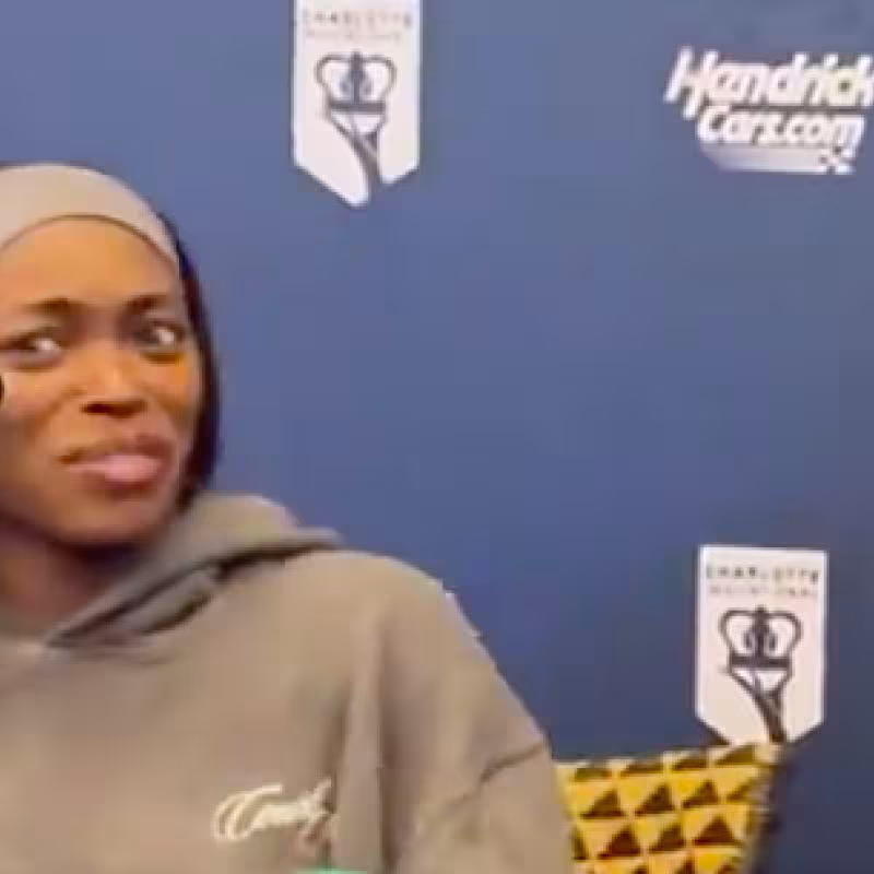 Sloane Stephens' reaction to Alcaraz's comment.
