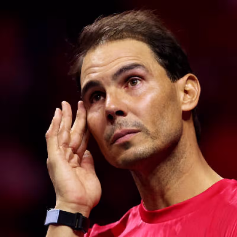 Rafael Nadal, during his farewell. Source: Getty