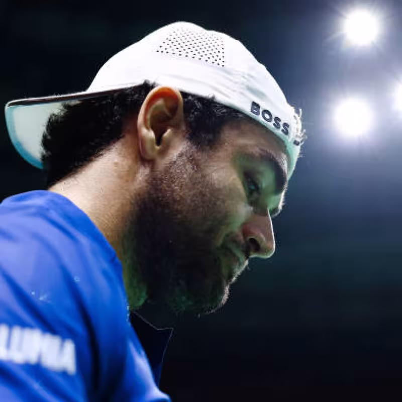Matteo Berrettini in the 2024 Davis Cup. Photo: Getty