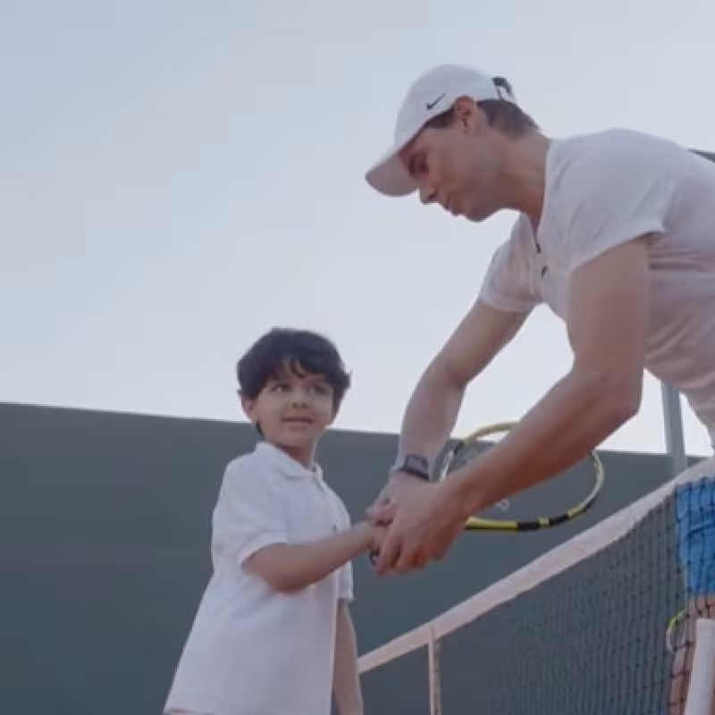 Rafa Nadal in Saudi Arabia. Photo: Getty