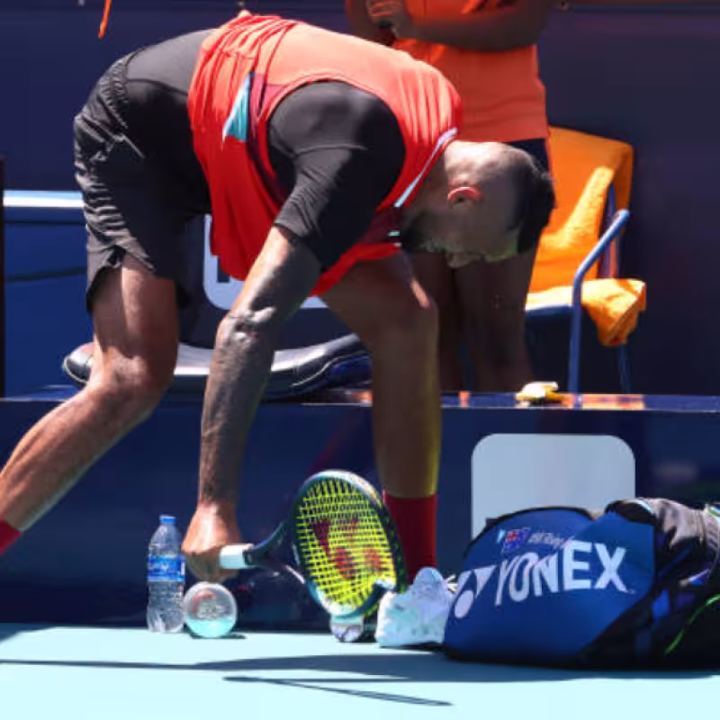 Nick Kyrgios at the Miami Masters 2022. Photo: Getty