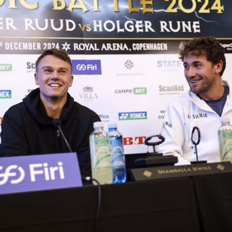 Rune and Ruud, in the press conference. Source: Tariq Mikkel Khan / Ekstra Bladet